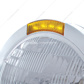 Stainless Steel Bullet Classic Headlight H6024 Bulb & LED Turn Signal - Amber Lens