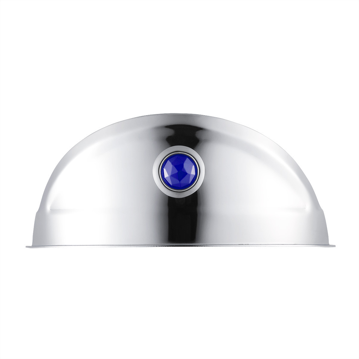 Chrome Visor With Blue Glass Dot For 7" Headlight