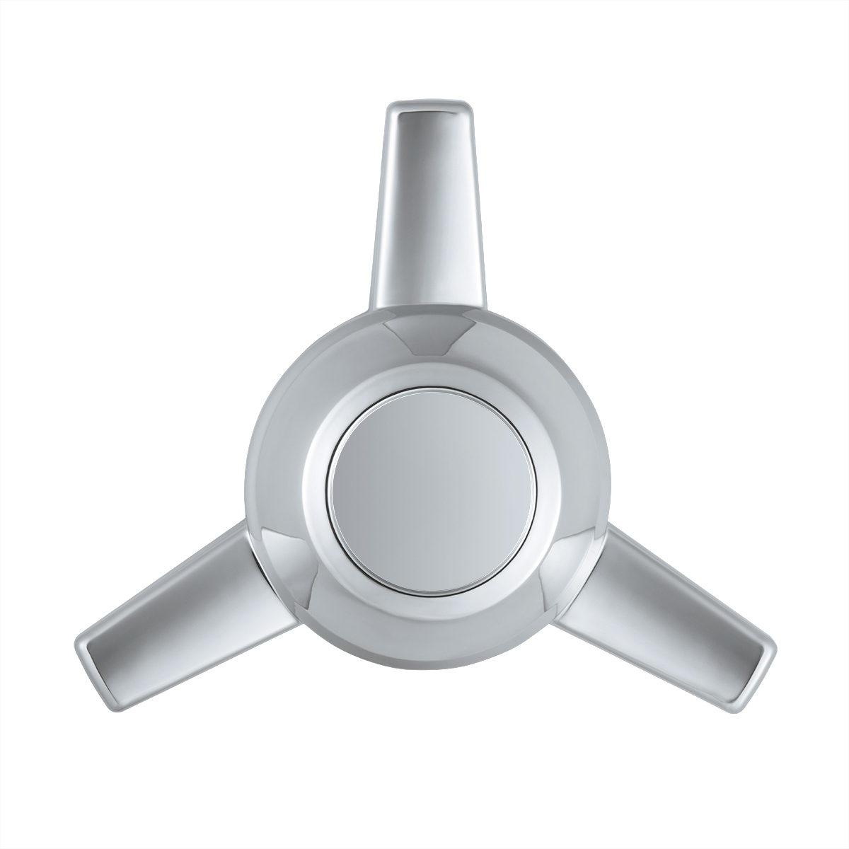 Chrome Plastic 3 Bar Straight Hubcap Spinner Only