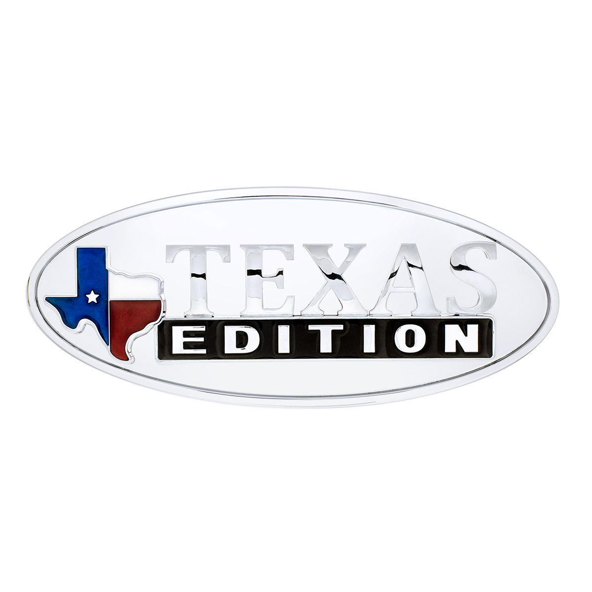 Chrome Die Cast Oval Emblem - "Texas Edition"