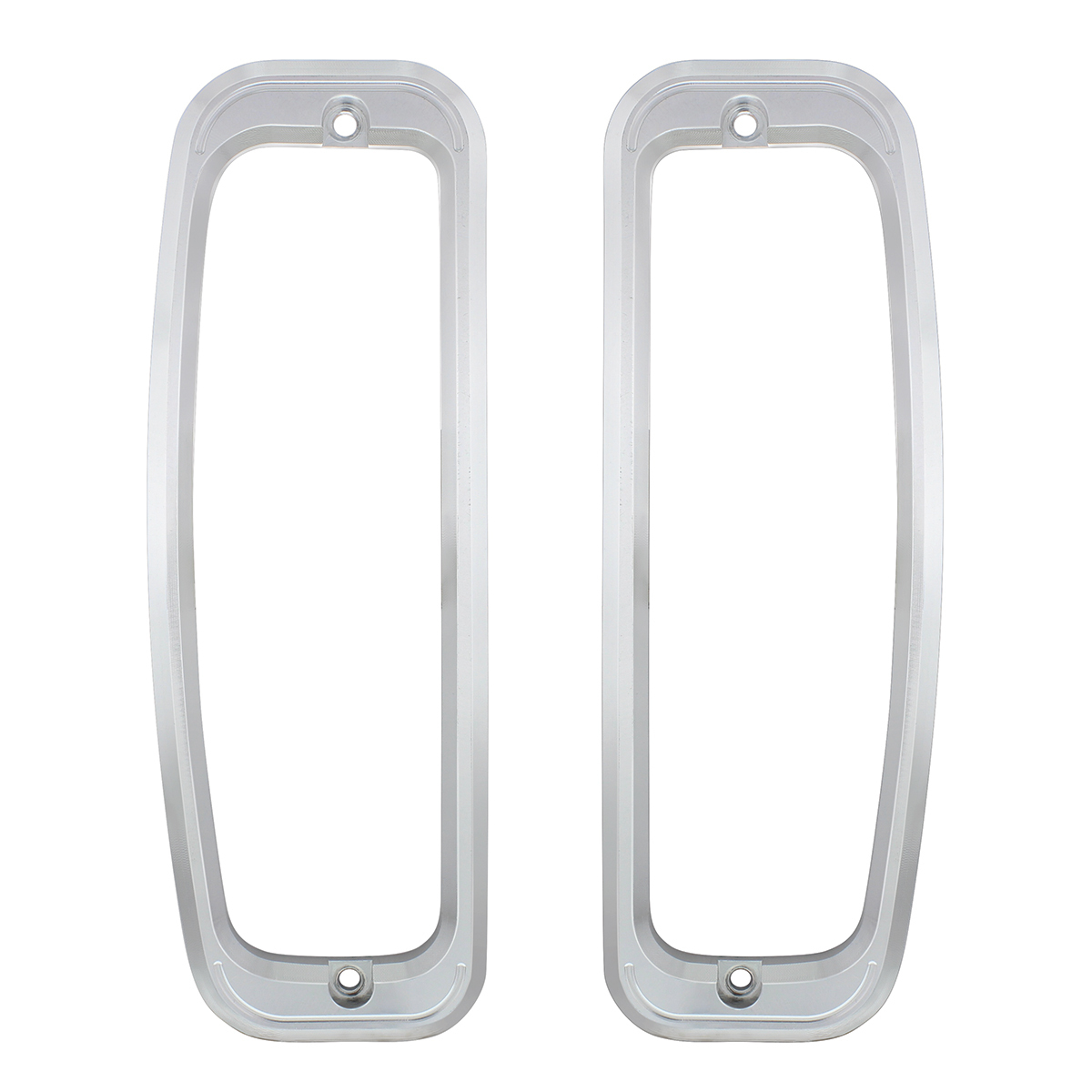 Clear Anodized Billet Aluminum Tail Light Bezels For 1966-77 Ford Bronco (Pair)