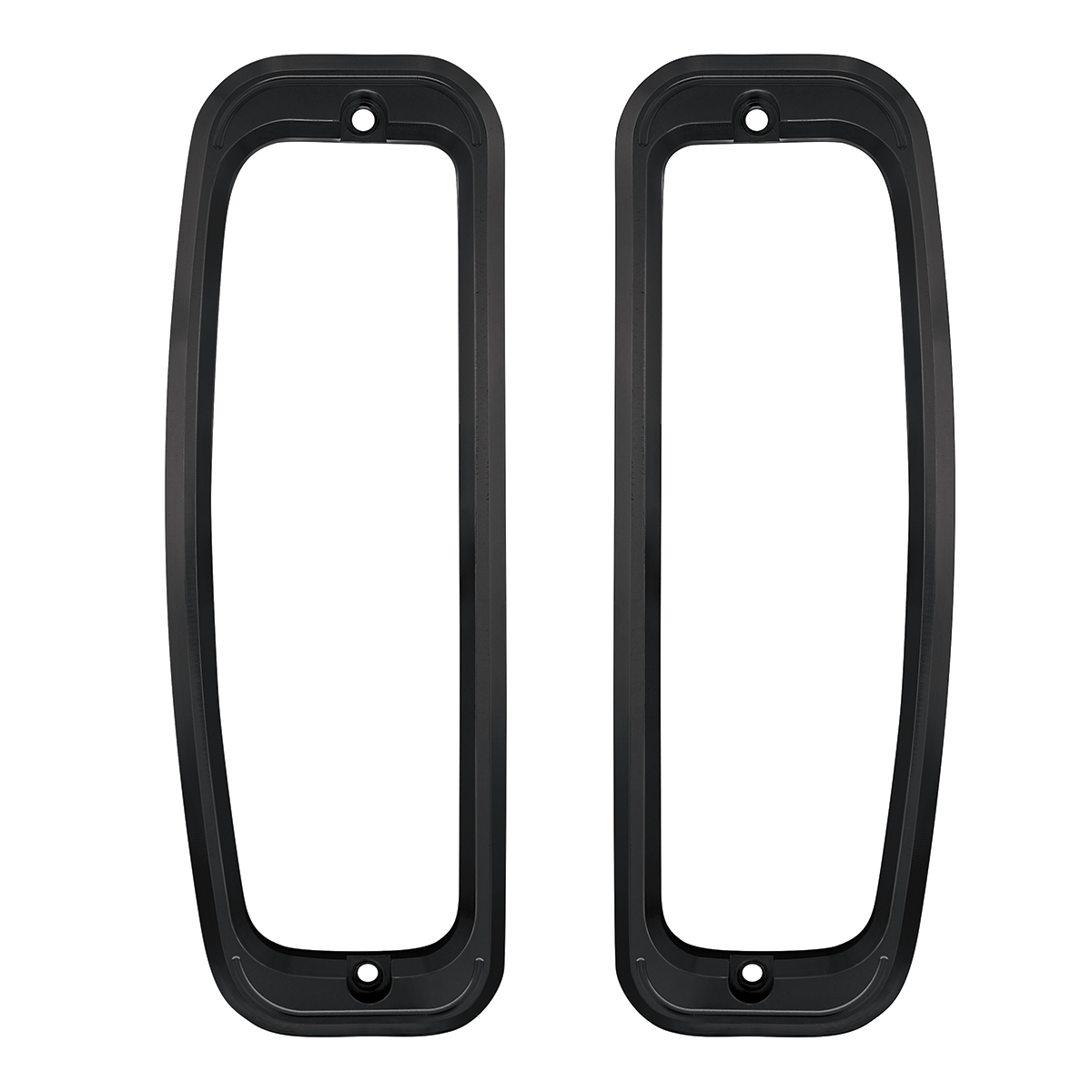 Black Anodized Billet Aluminum Tail Light Bezels For 1966-77 Ford Bronco (Pair)