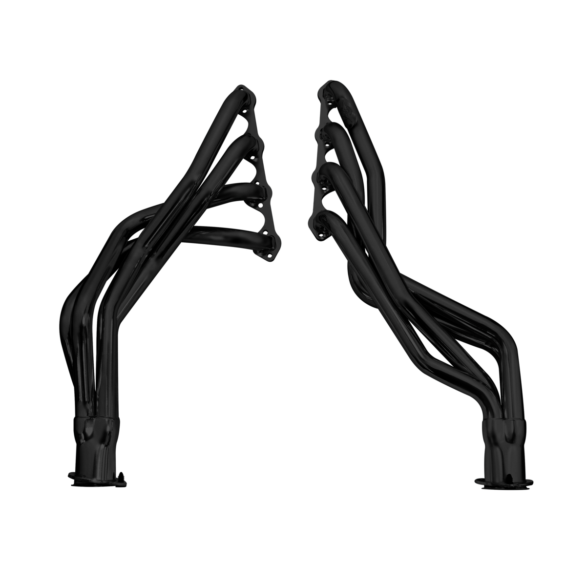 Black Painted 289/302 Long Tube Headers For 1966-77 Bronco
