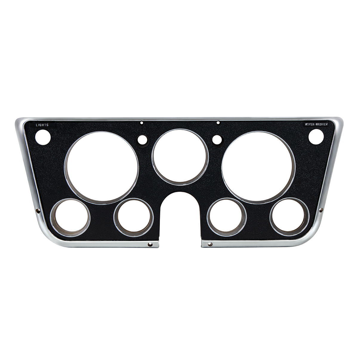 Dash Bezel For 1969-72 Chevy & GMC Truck With 7 Gauges - Black & Chrome