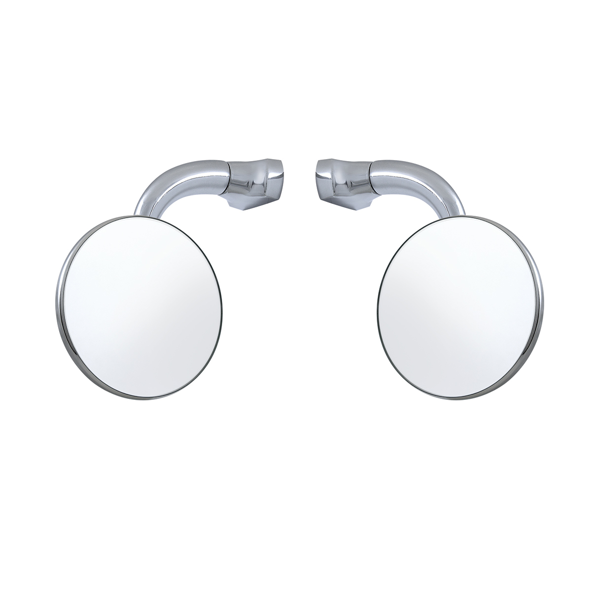 3" Curved Arm Peep Mirror Bundle With Convex Mirror Glass (Pair)