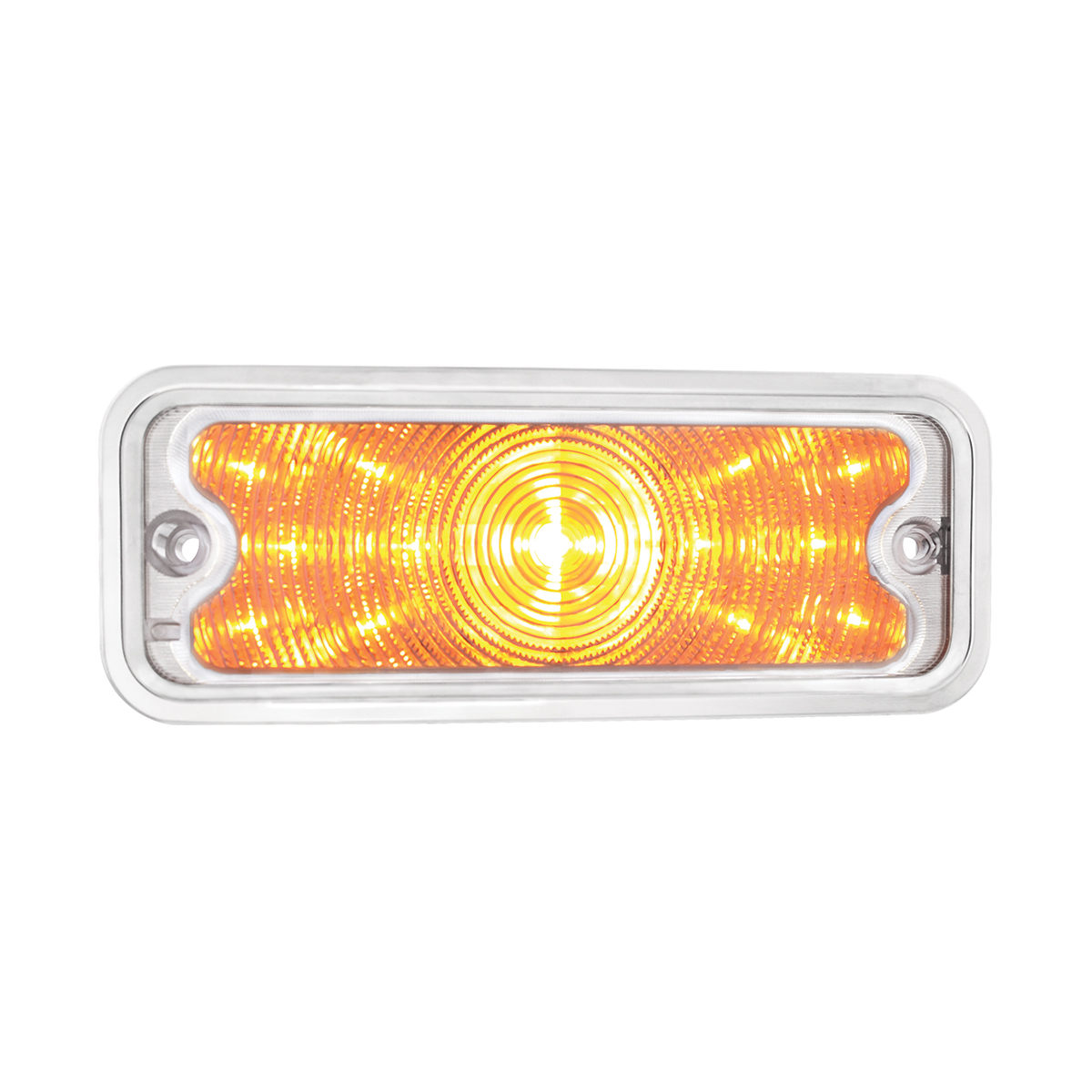 17 Amber LED Front Parking Light With SS Trim For 1973-80 Chevy & GMC Truck, R/H - Clear Lens