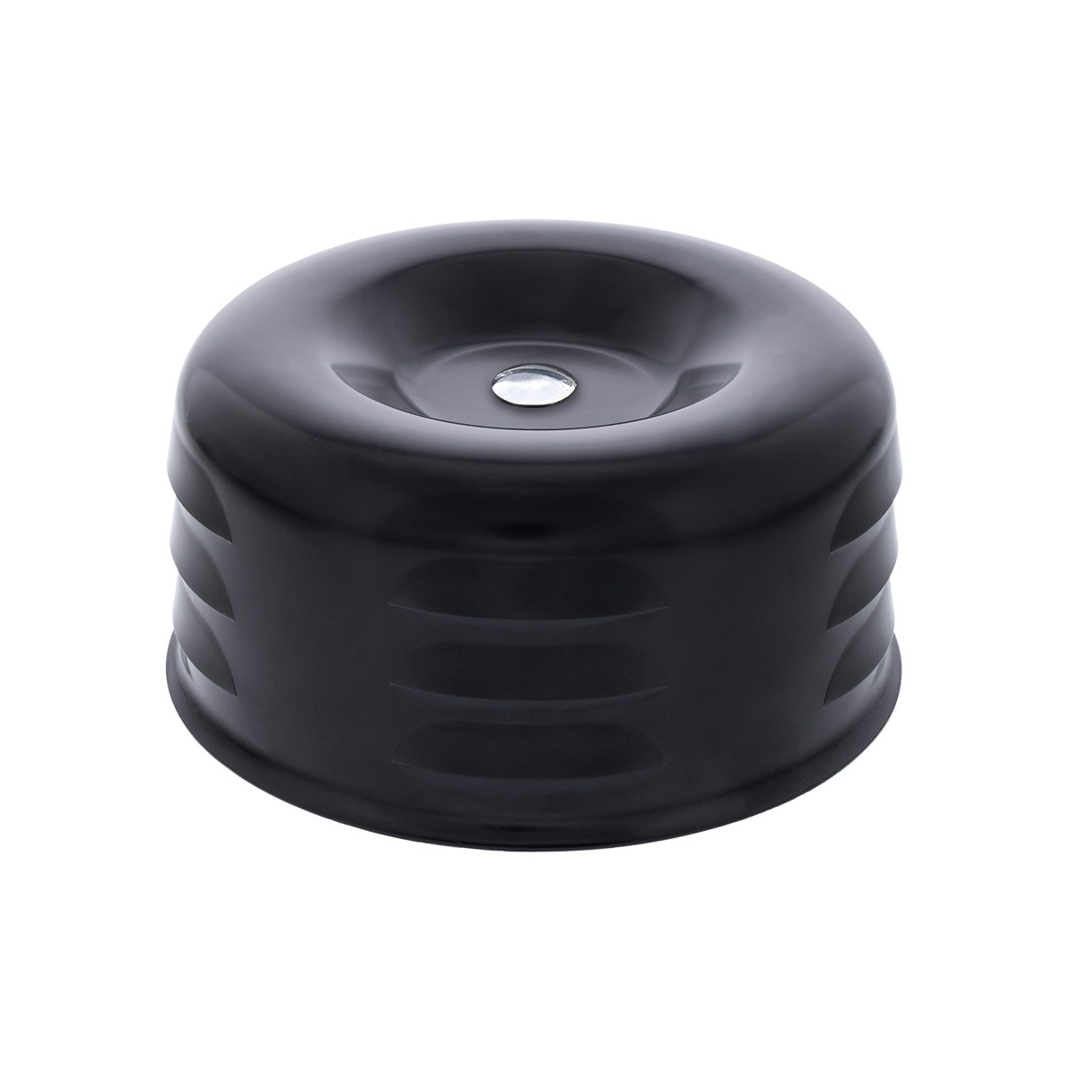 4" Round Louvered Air Cleaner For Carburetors With 2-5/8" Neck-Black