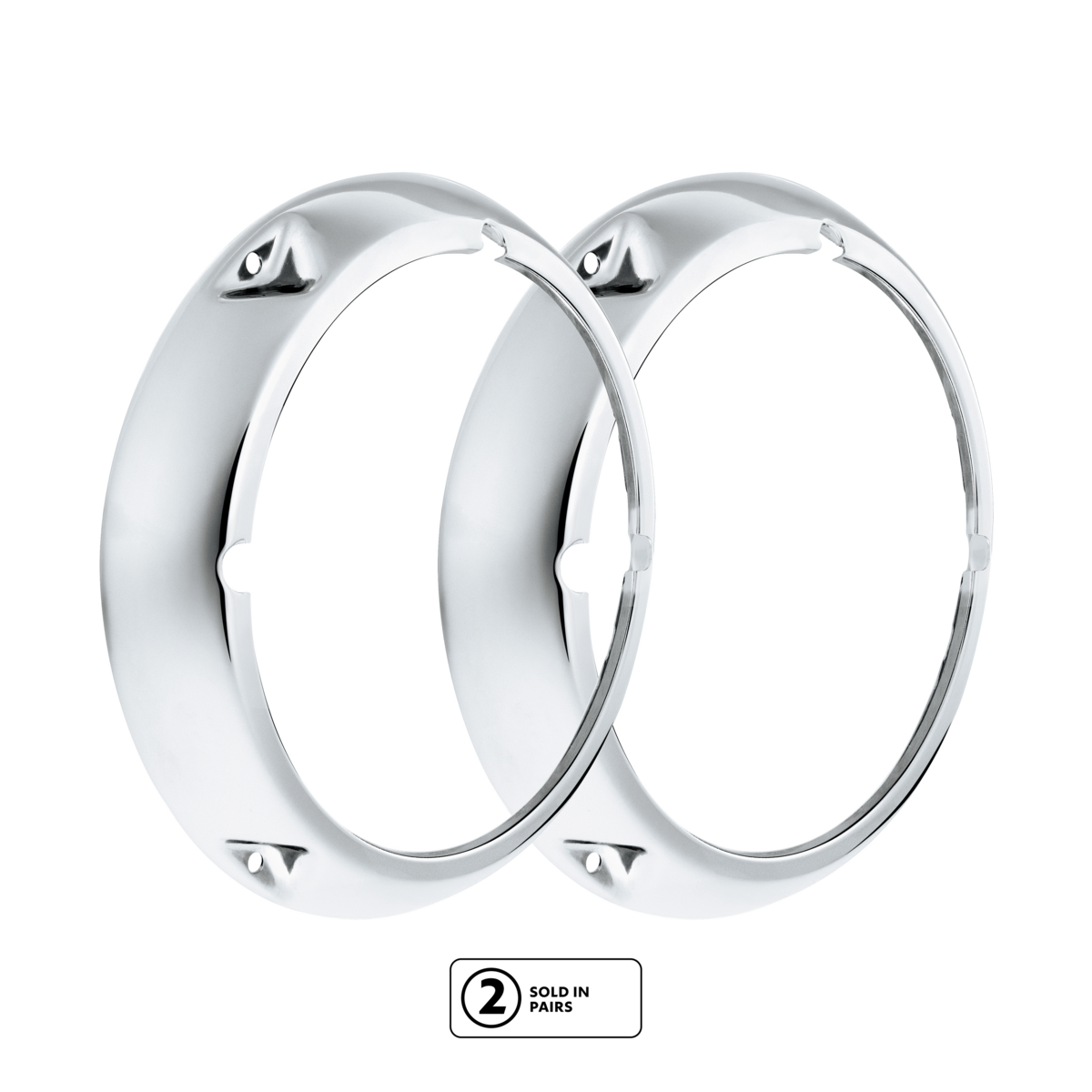 Headlight Bezel With Notches For 1971-1977 Ford Bronco-Chrome(Pair)