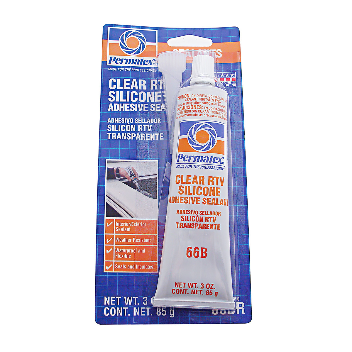 Clear RTV Silicone Sealant Adhesive - 3 Ounce Tube