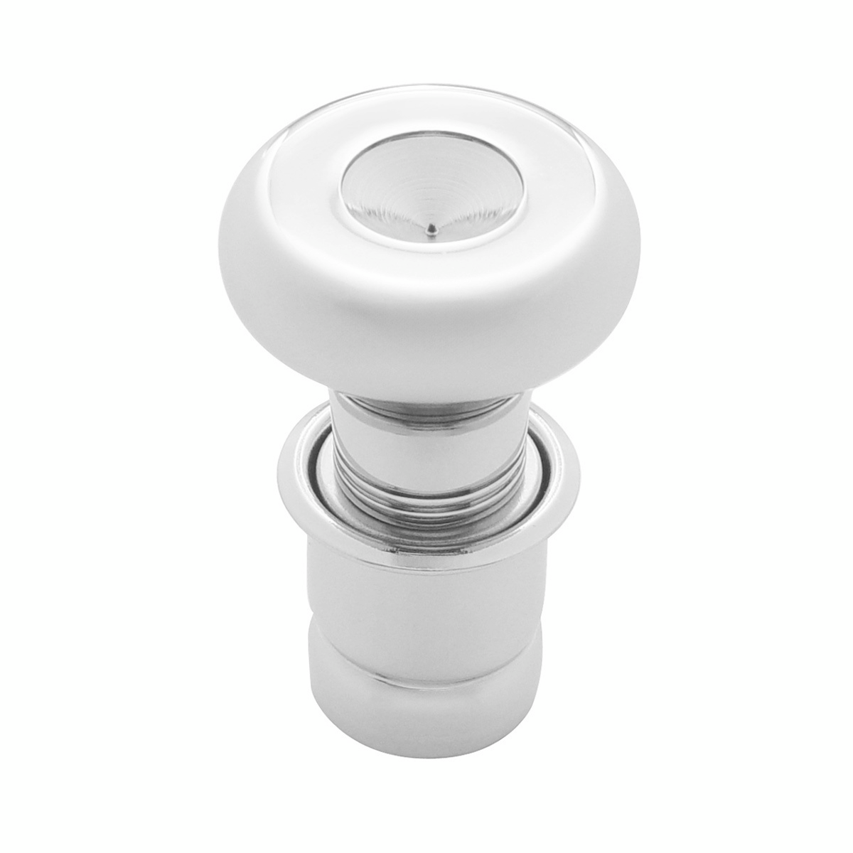 Chrome Deluxe Cigarette Lighter With Indented Center