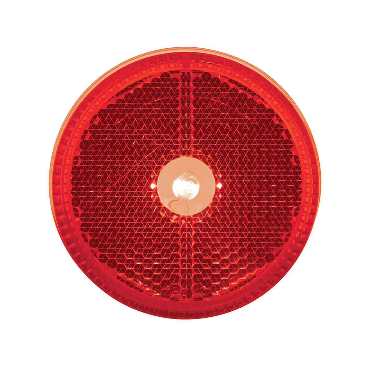 2.5" Round Reflectorized Light (Clearance/Marker) - Red Lens