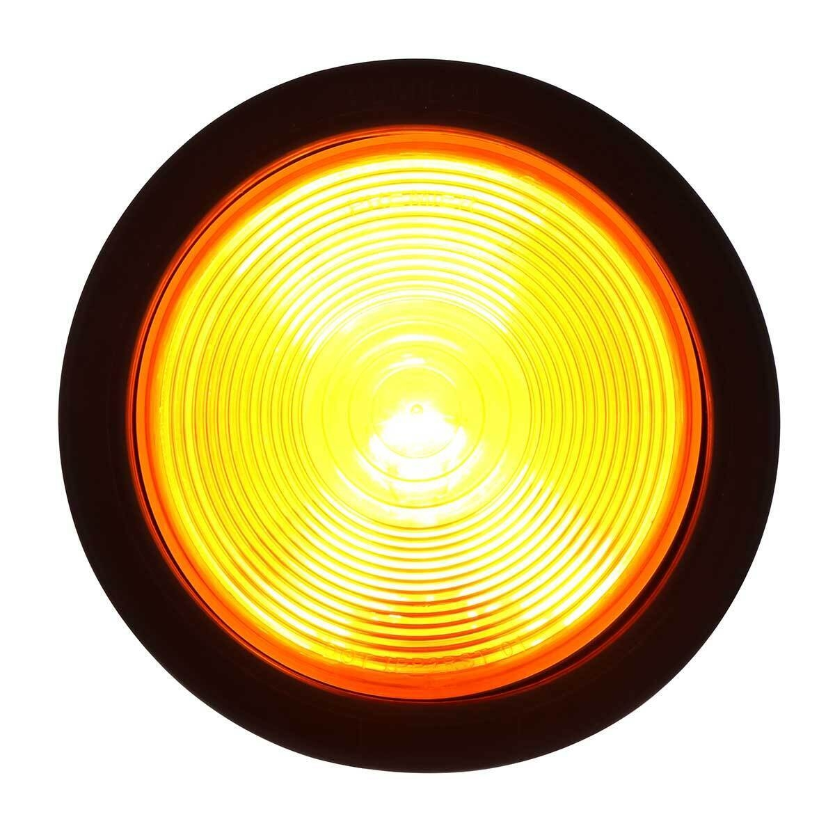 4" Round Dual Function Turn Signal Light Kit - Amber Lens