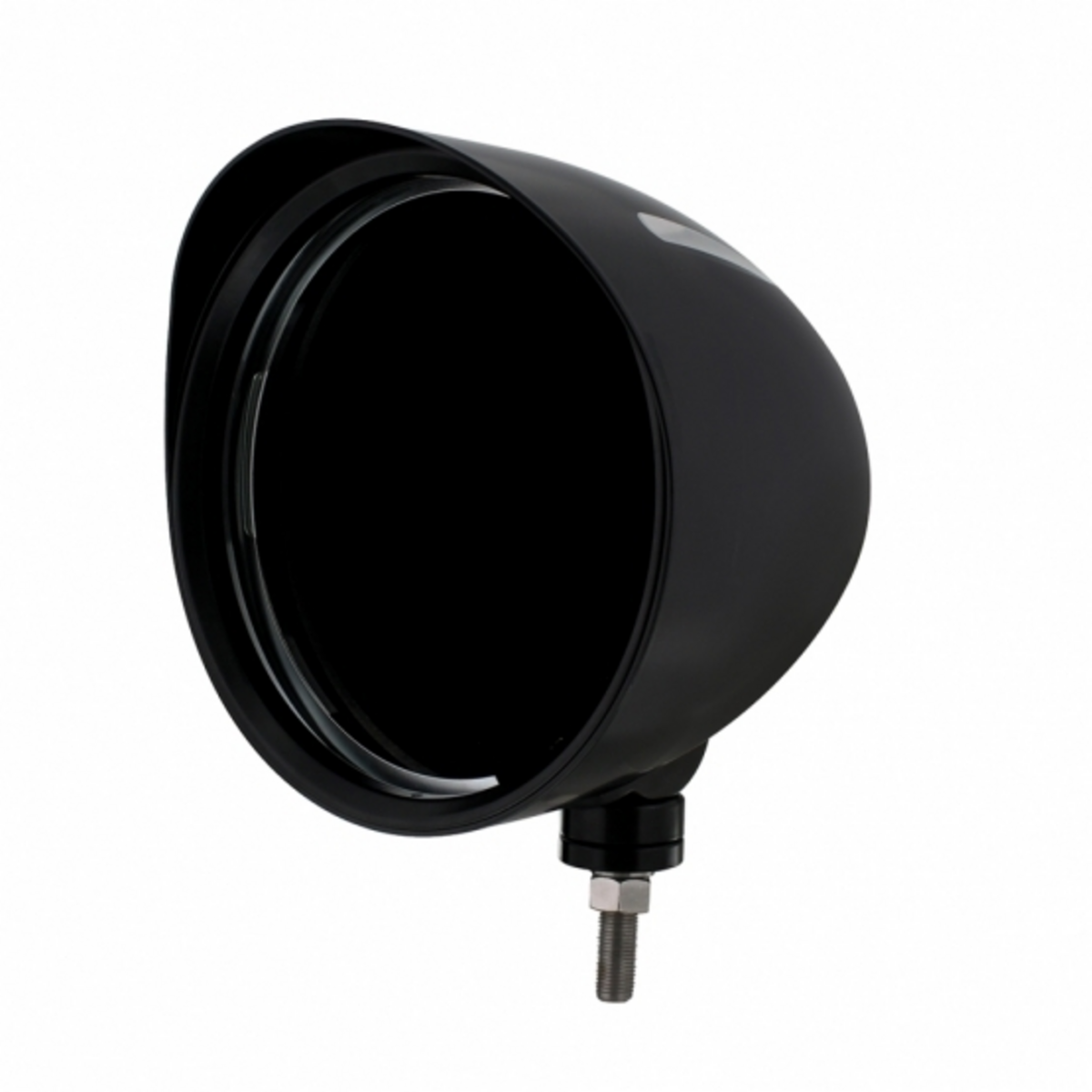 Black "BILLET" Style Groove Headlight Housing With Visor