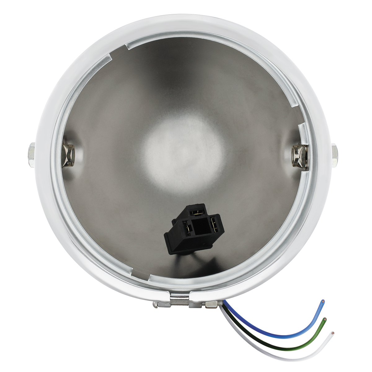 Chrome 5-3/4" Motorcycle Headlight Housing Only - Side Mount