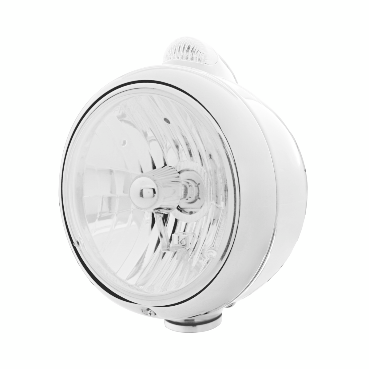 Chrome Guide 682-C Headlight Crystal H4 & Dual Mode LED Signal - Clear Lens