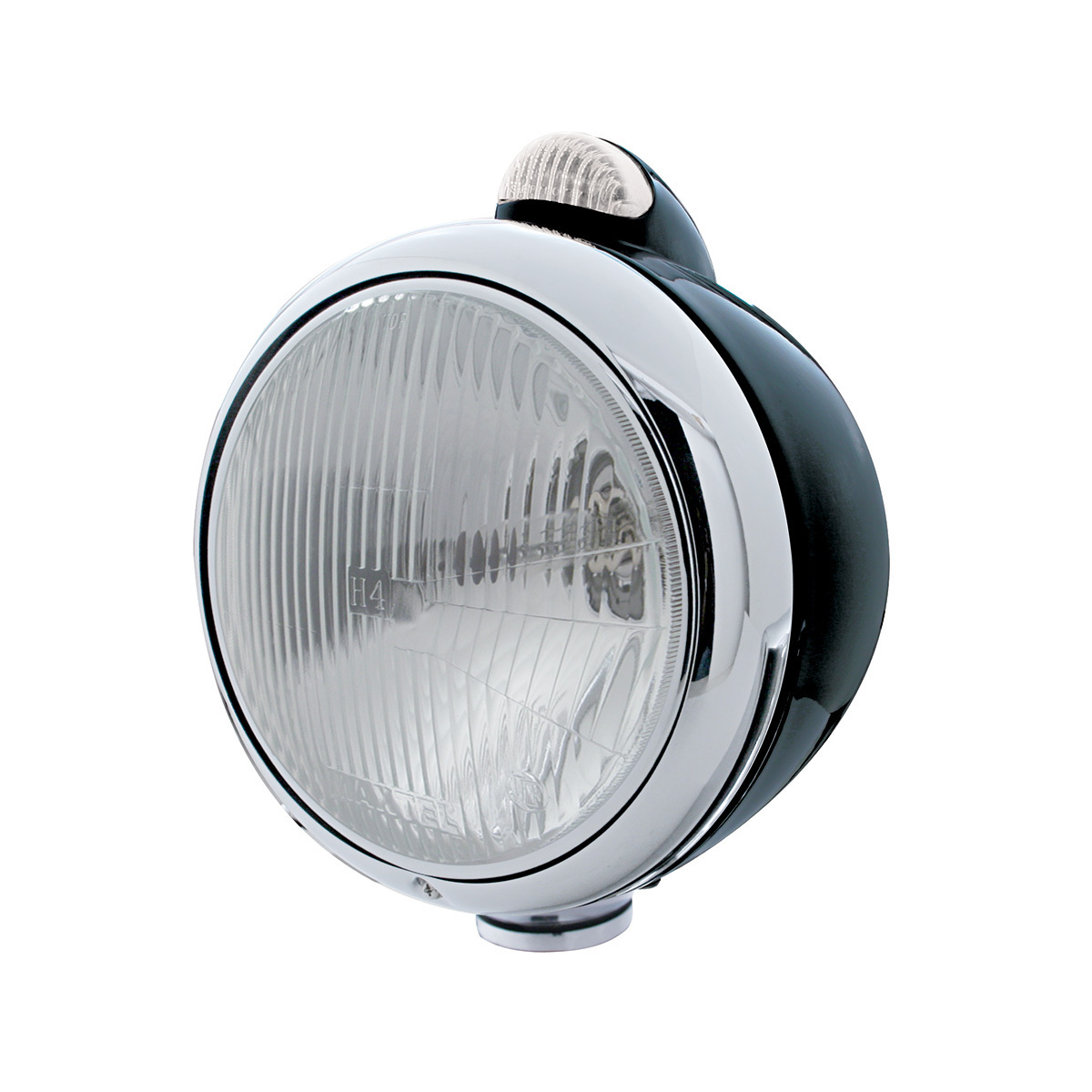 Black Guide 682-C Headlight H4 & Dual Mode LED Signal - Clear Lens