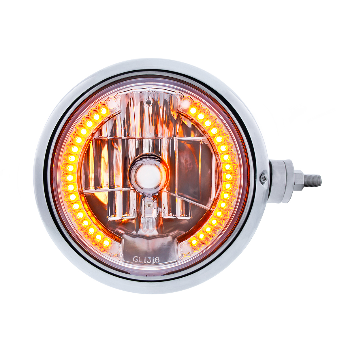 SS Guide 682-C Style Headlight Assembly W/Crystal Lens & 34 LEDs Position Light - R/H (Horizontal Mo
