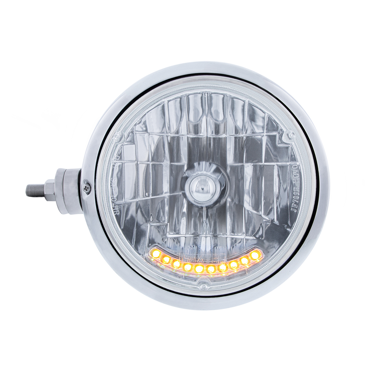 SS Guide 682-C Style Headlight Assembly W/Crystal Lens & 10 LEDs Position Light - L/H (Horizontal Mo