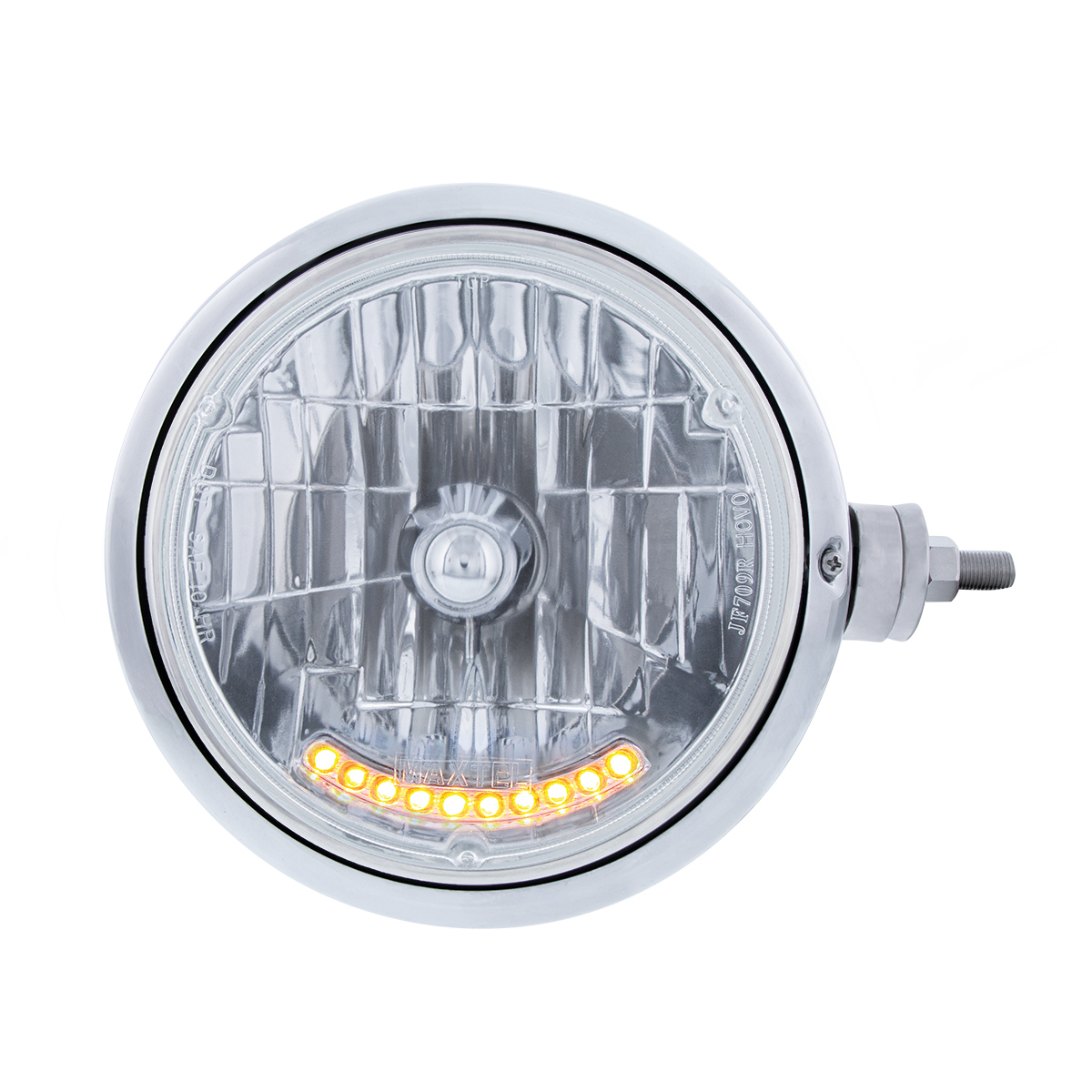 SS Guide 682-C Style Headlight Assembly W/Crystal Lens & 10 LEDs Position Light - R/H (Horizontal Mo