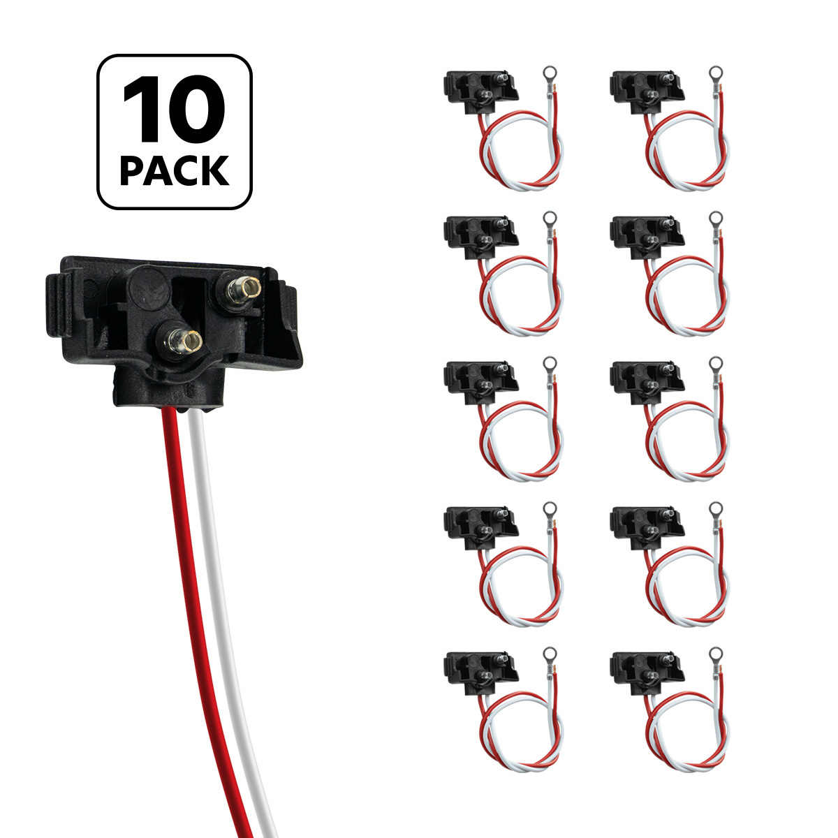 classic.upauto.com: 2 Wire Pigtail With 2 Prong Right Angle Plug - 12 ...