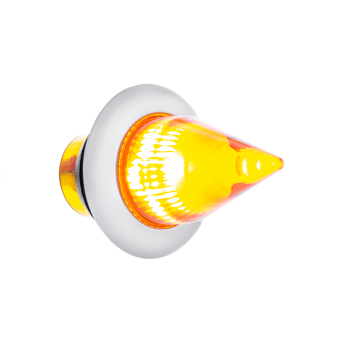 4 LED Dual Function 3/4" Mini Spike Light With SS Bezel (Clearance/Marker) - Amber LED/Amber Lens