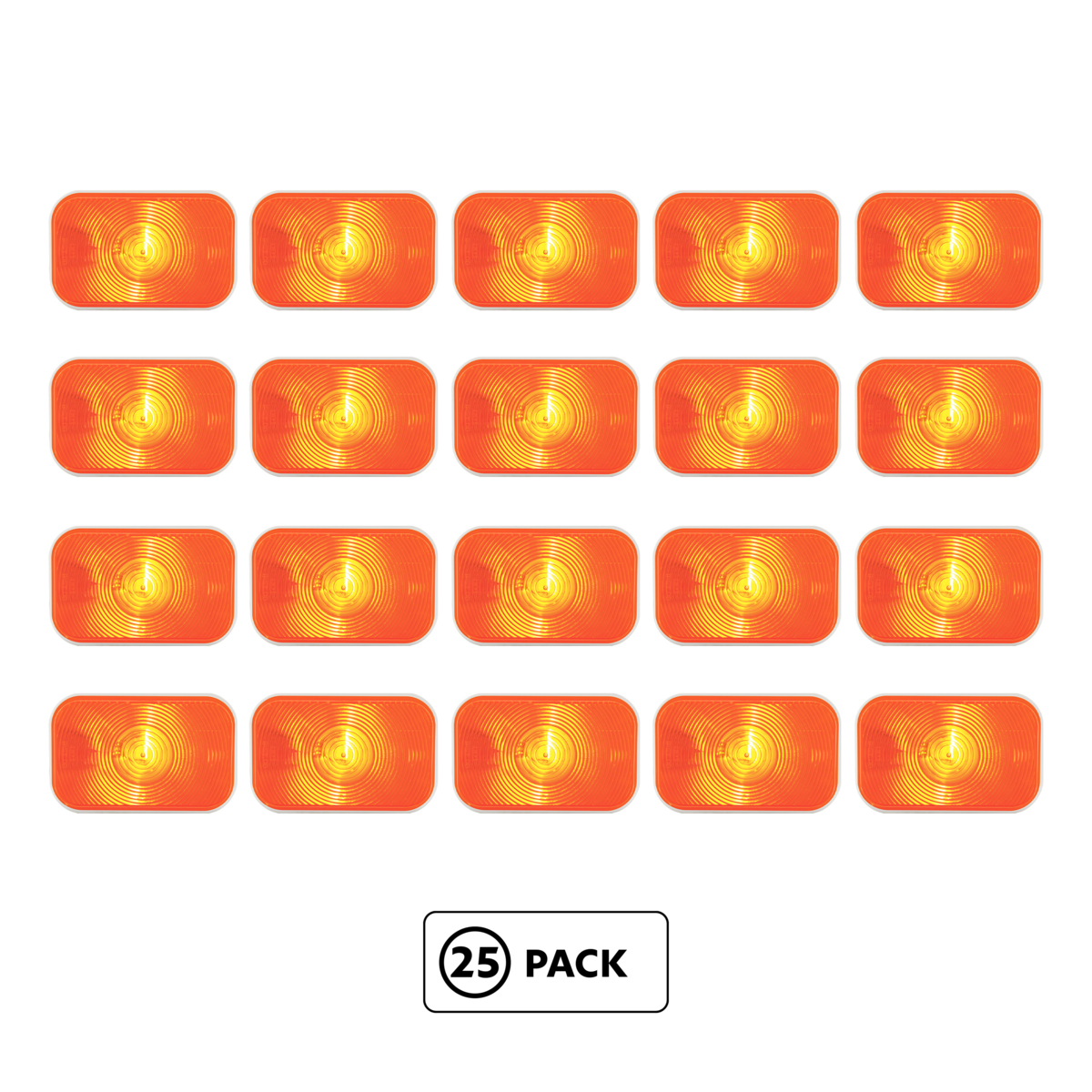 classic.upauto.com: Rectangular Turn Signal Light - Amber Lens (25-Pack)
