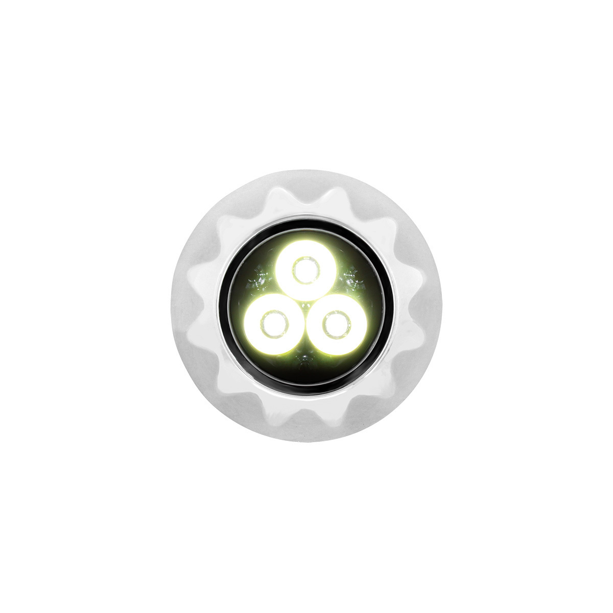 3 High Power LED 3/4" Mini Warning Light - White LED (Bulk)