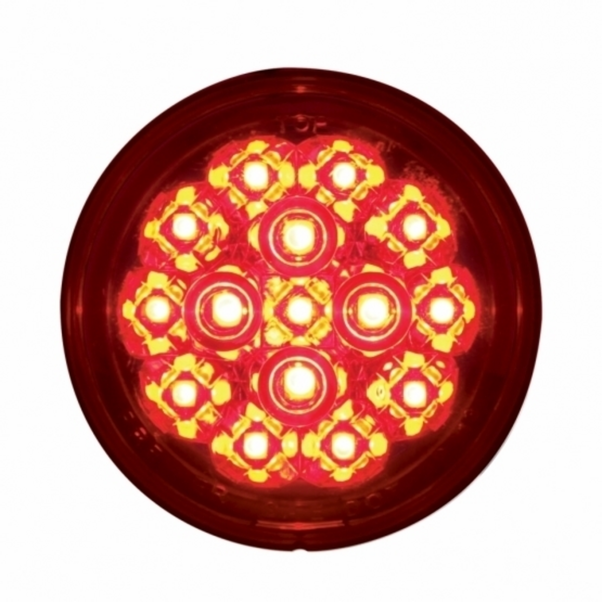 15 LED 2-3/8" Dual Function Signal Light For Harley Motorcycle - Red LED/Red Lens