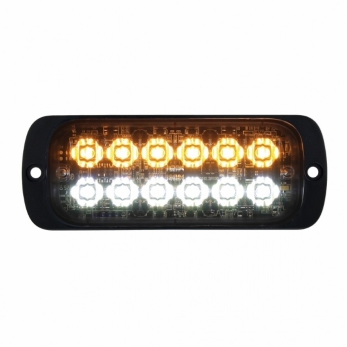 12 High Power LED Super Thin Warning Light - Amber LED & White LED (Bulk)