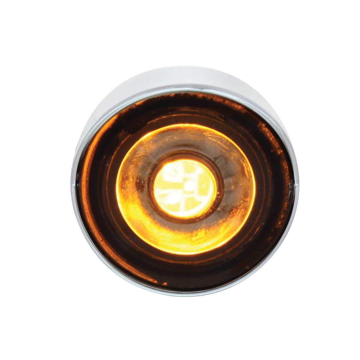 3 LED 1" Dual Function Auxiliary/Utility Light With Visor - Amber LED/Clear Lens
