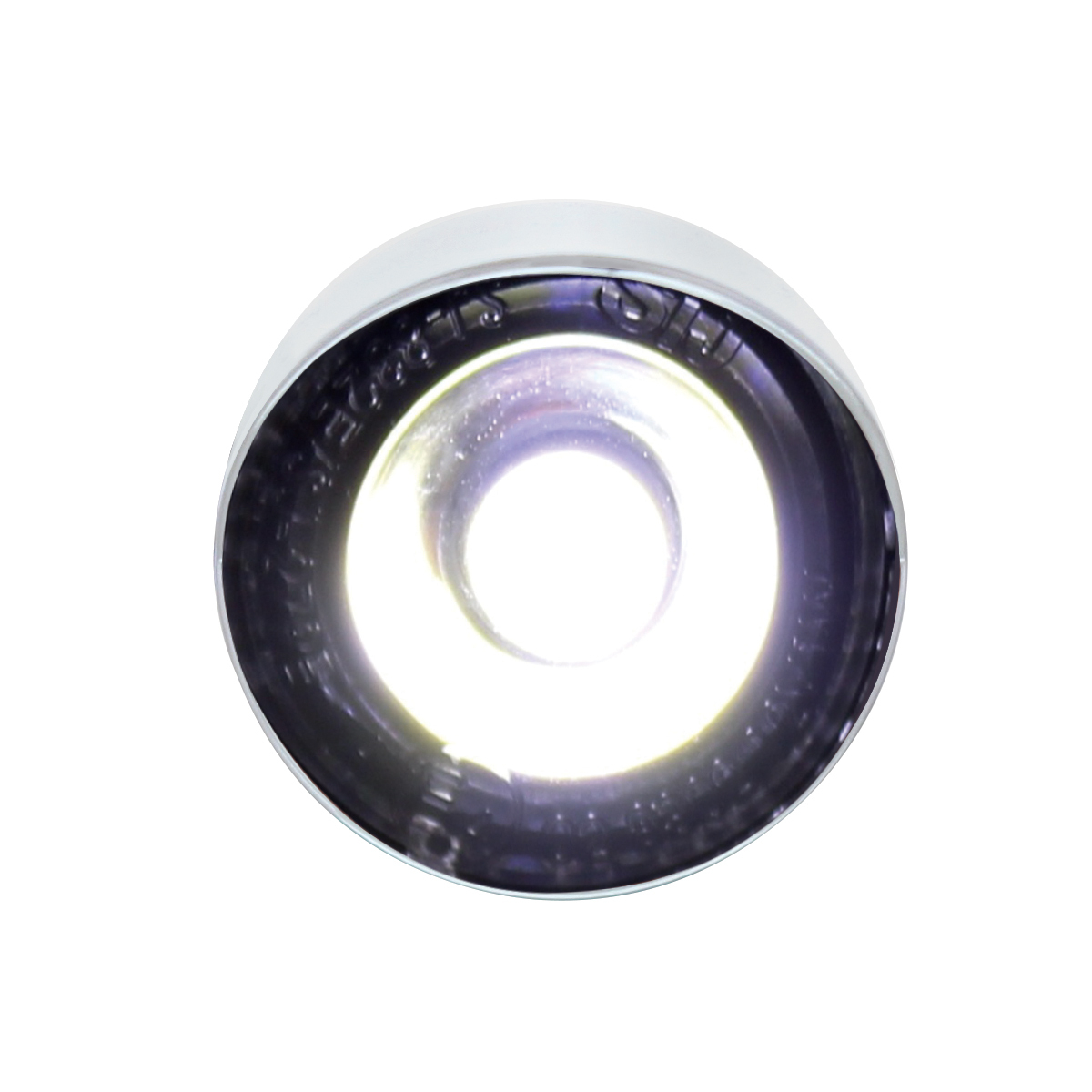 3 High Power LED 1" Light (Clearance/Marker) With Visor - White LED/Clear Lens