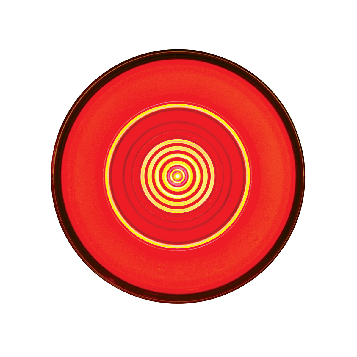 9 LED 2.5" Round GloLight (Clearance/Marker) - Red LED/Red Lens (Card)