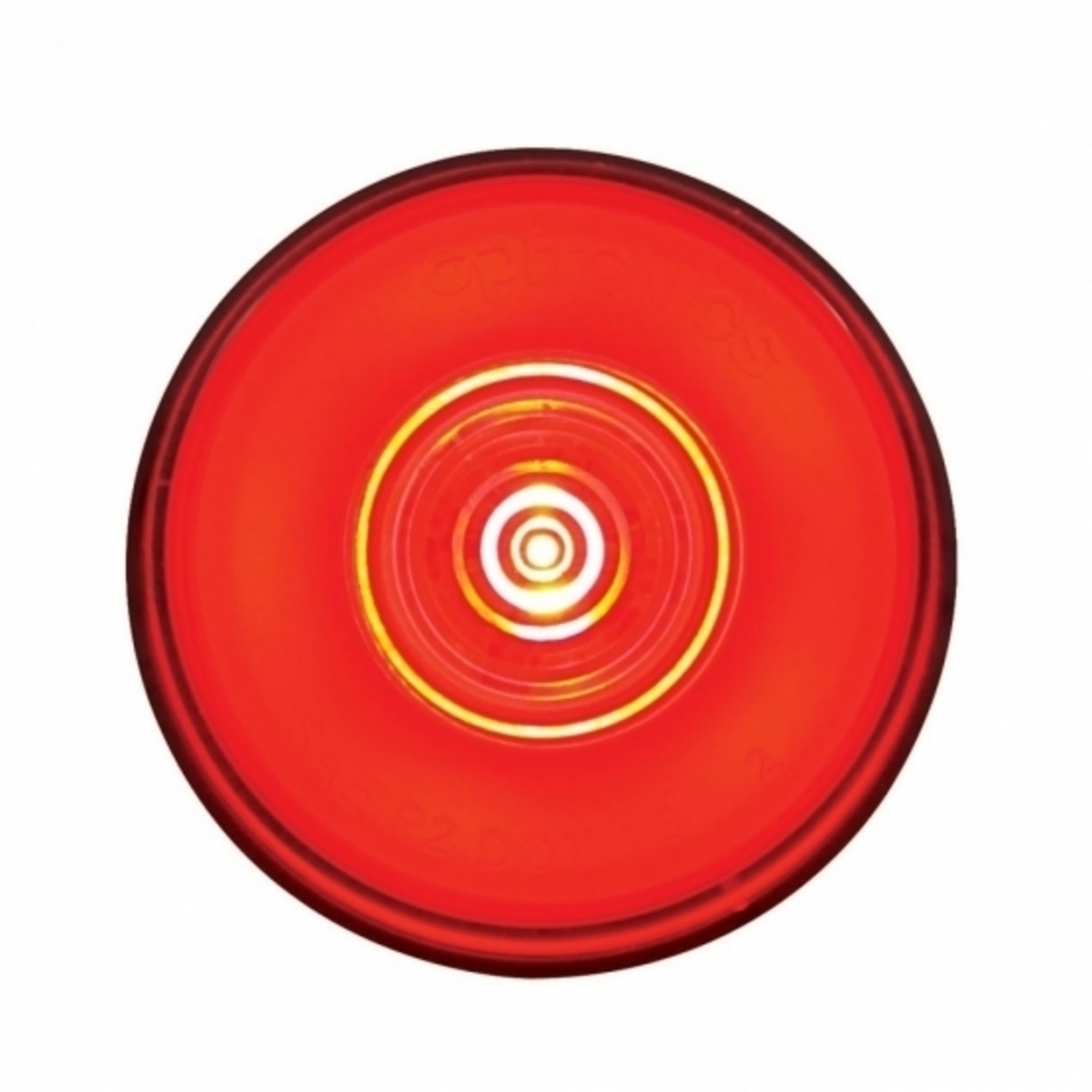 6 LED 2" Round GloLight (Clearance/Marker) - Red LED/Red Lens (Bulk)