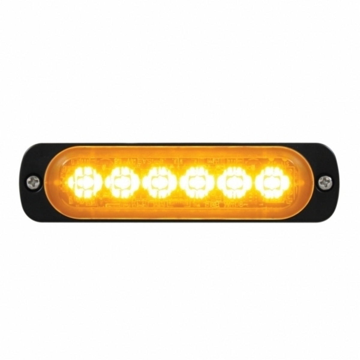 6 High Power LED Super Thin Directional Warning Light - Amber LED (Bulk)