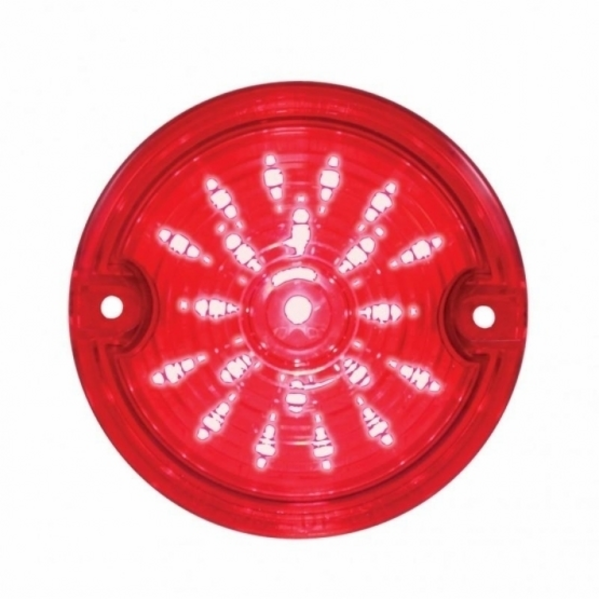 21 LED 3-1/4" Signal Light For Harley Motorcycle With 1156 Plug - Red LED/Red Lens