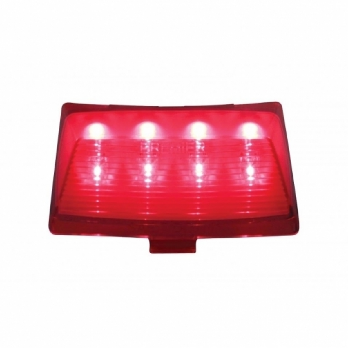 8 LED Fender Tip Light For Harley Motorcycle- Red LED/Red Lens