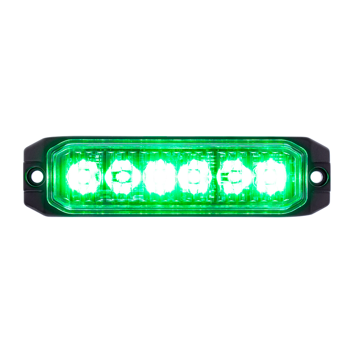 6 High Power LED "Competition Series" Slim Warning Light - Green