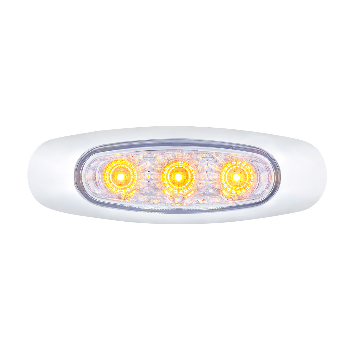 5 LED Reflector Light (Auxiliary/Utility) With Side Ditch Light - Amber LED/Clear Lens (Card)