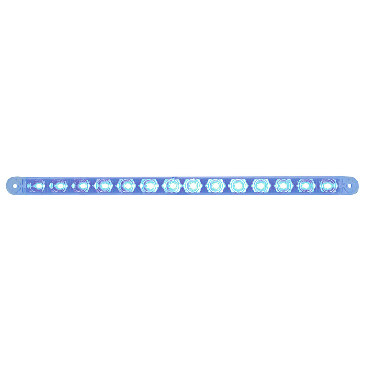 14 LED 12" Auxiliary Strip Light - Blue LED/Clear Lens (Bulk)