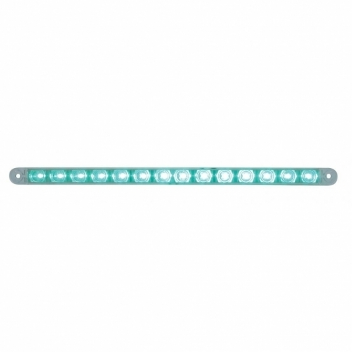14 LED 12" Auxiliary Strip Light - Green LED/Clear Lens (Bulk)