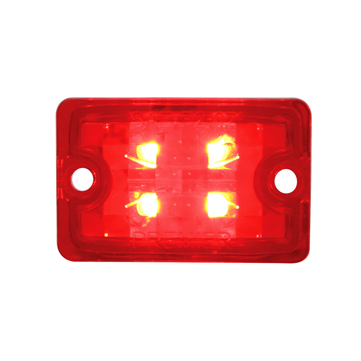 4 LED Small Rod Light Only - Red LED/Red Lens (Bulk)