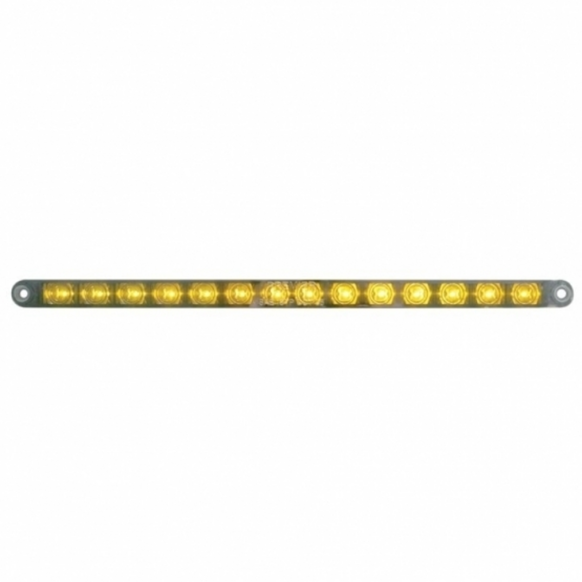 14 LED 12" Auxiliary strip Light - Amber LED/Chrome Lens (Bulk)