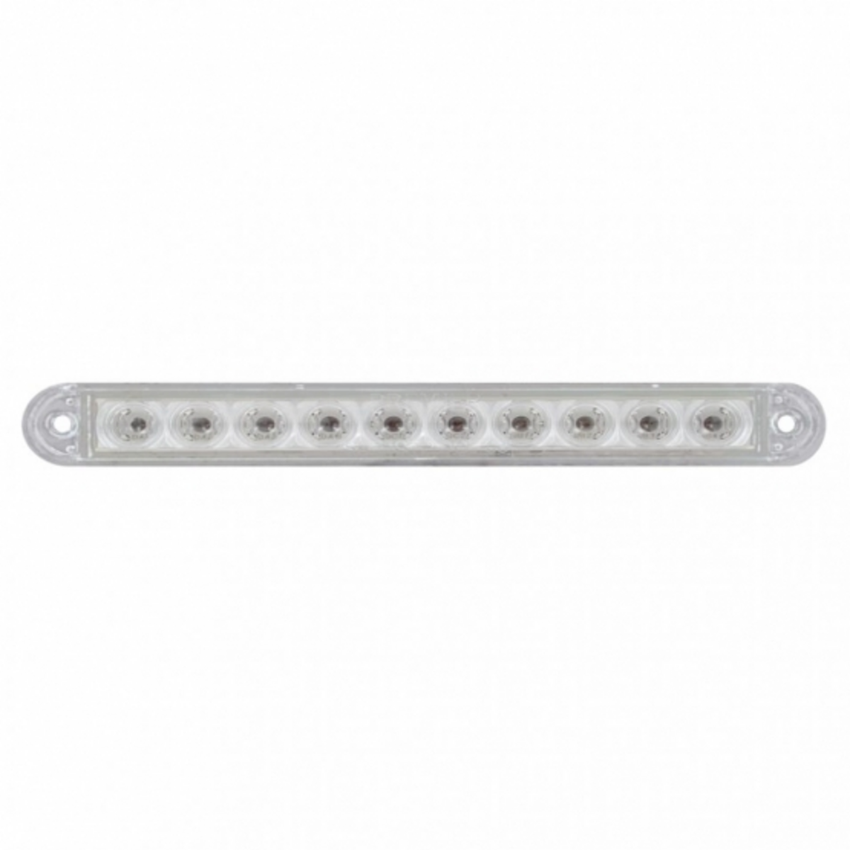 10 LED 6-1/2" Turn Signal Light Bar - Amber LED/Clear Lens (Bulk)