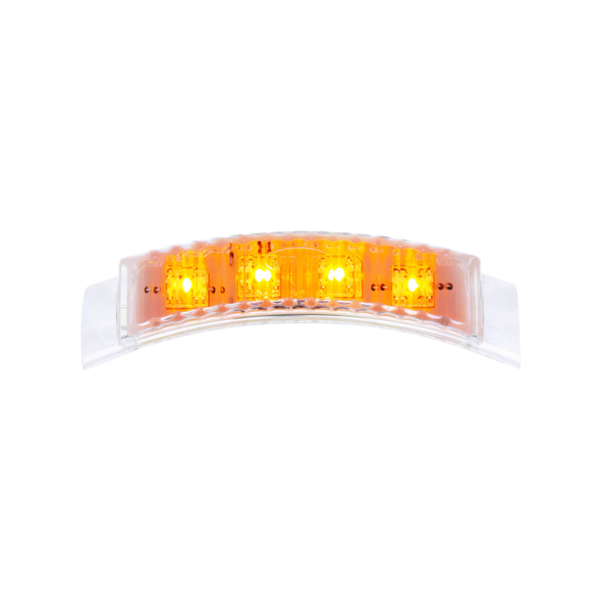 4 LED Dual Function Headlight Turn Signal Light - Amber LED/Clear Lens (Bulk)