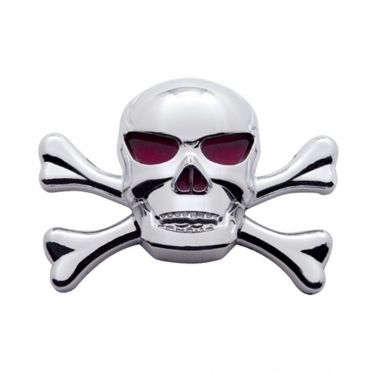 Chrome Skull Accent With Crossbones