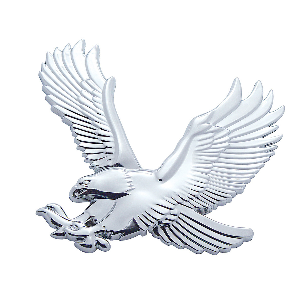 Chrome Plastic 3D Eagle Accent - Face Left