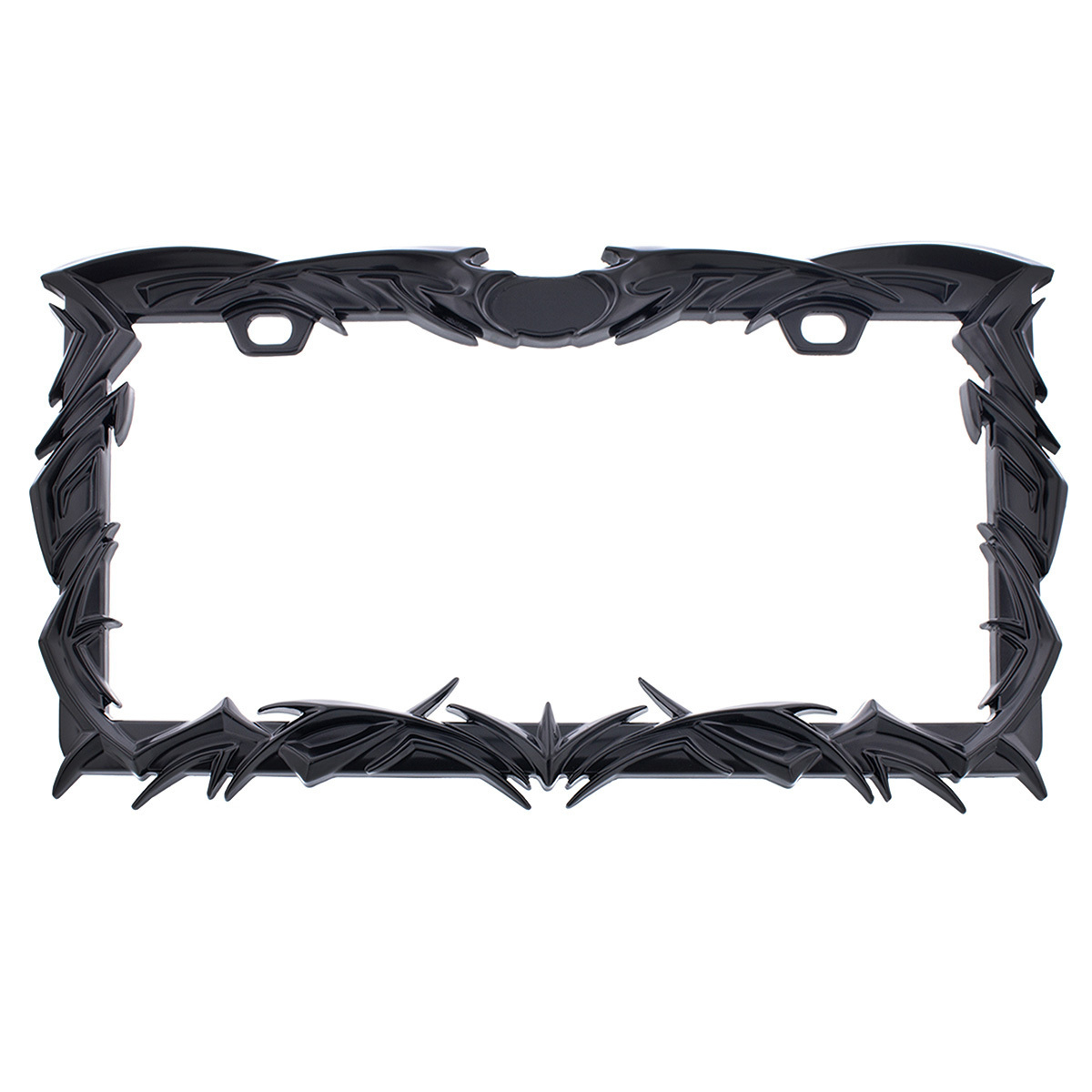 Tribal Flame License Plate Frame - Black