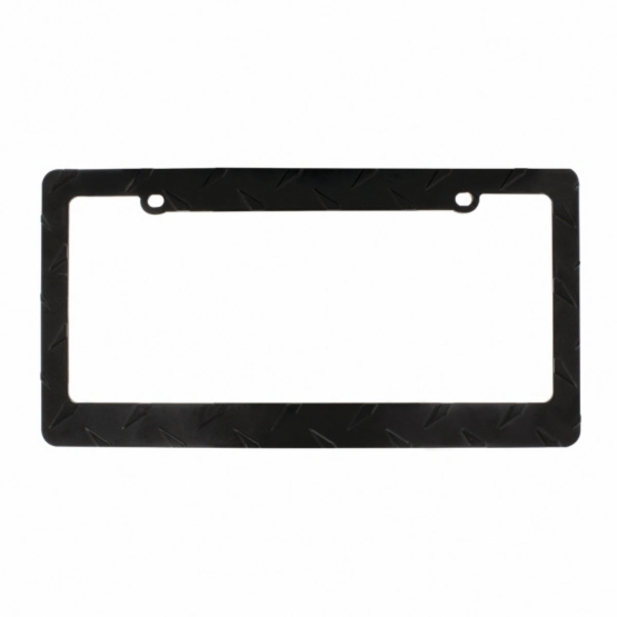 Diamond Plate License Plate Frame - Black