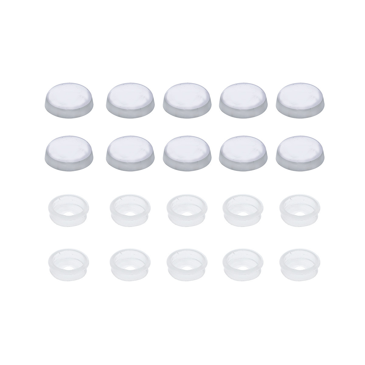 Chrome Plastic Snap-On Screw Cover For #10 And #12 Screws (10-Pack)