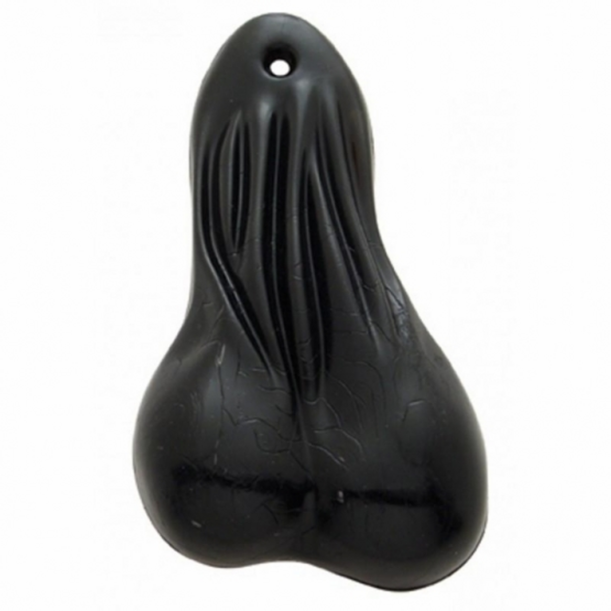 8-1/4" Tall Large Low-Hanging Rubber Balls - Black